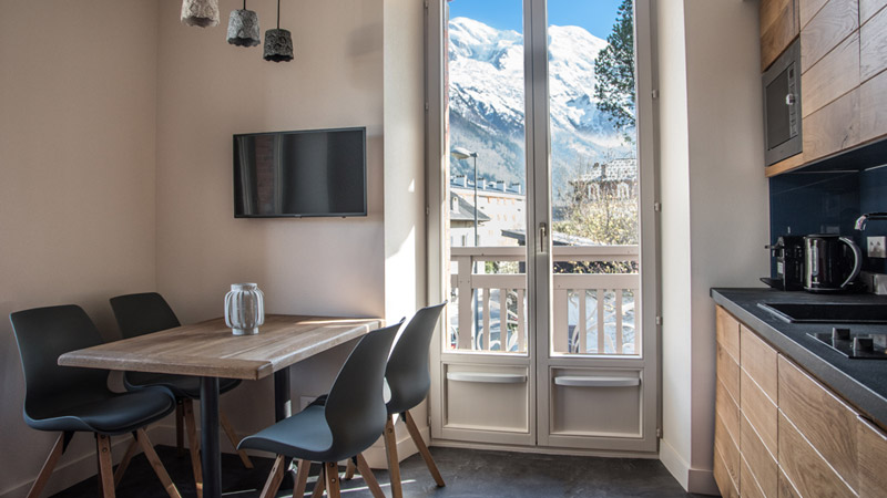 Appart'hôtel Chamonix - Mont Maudit - Pièce à vivre